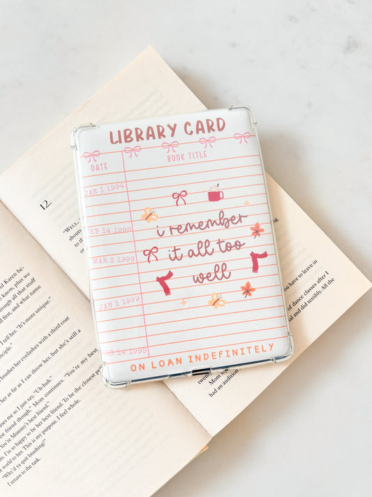 All Too Well | Vintage Library Card Kindle Insert