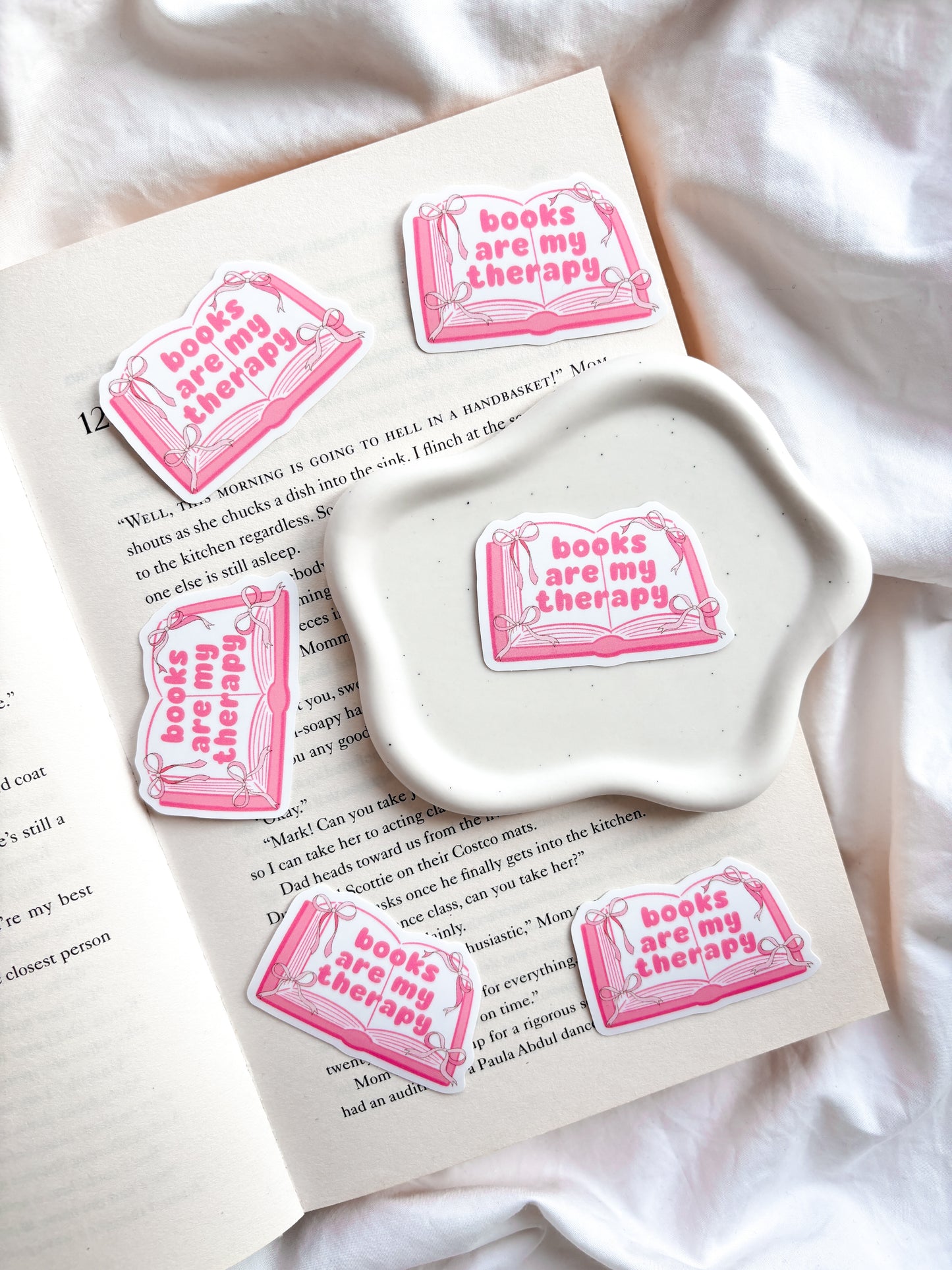 Books Are My Therapy Sticker | Cute Book Sticker