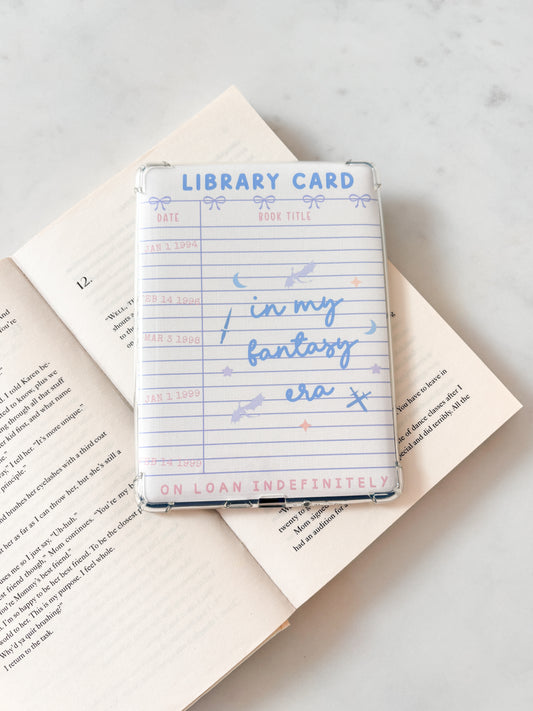 In My Fantasy Era | Vintage Libary Card Kindle Insert