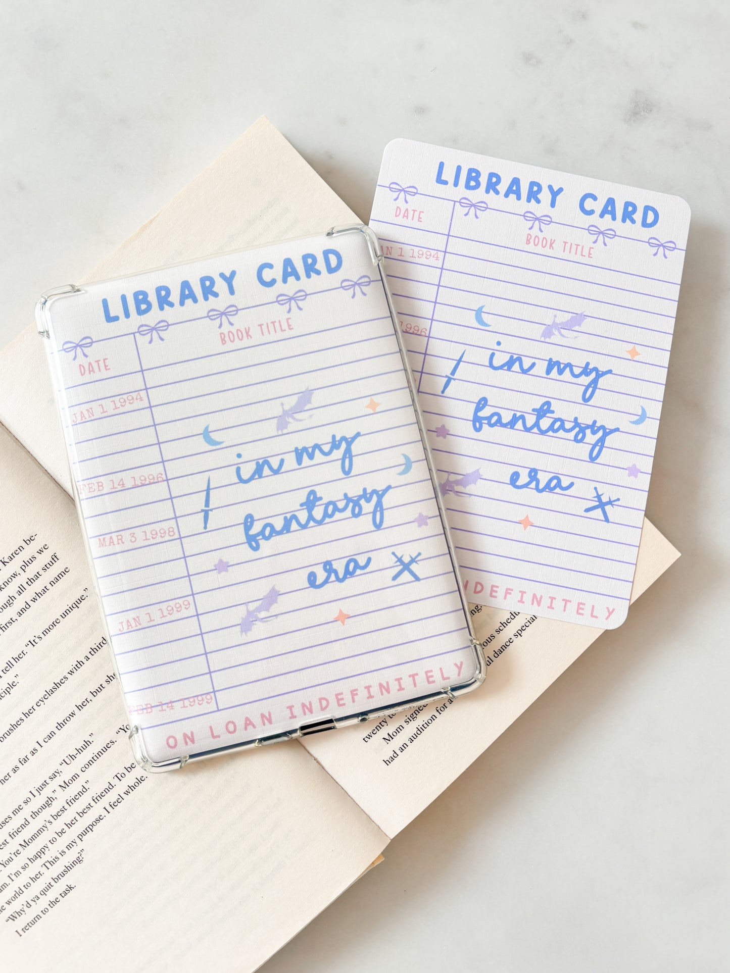 In My Fantasy Era | Vintage Libary Card Kindle Insert