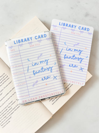 In My Fantasy Era | Vintage Libary Card Kindle Insert