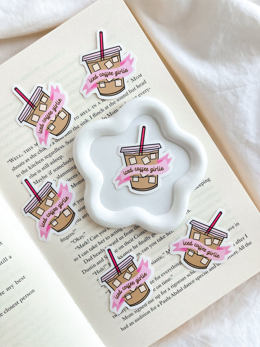 Iced Coffee Girlie Sticker | Cute Sticker