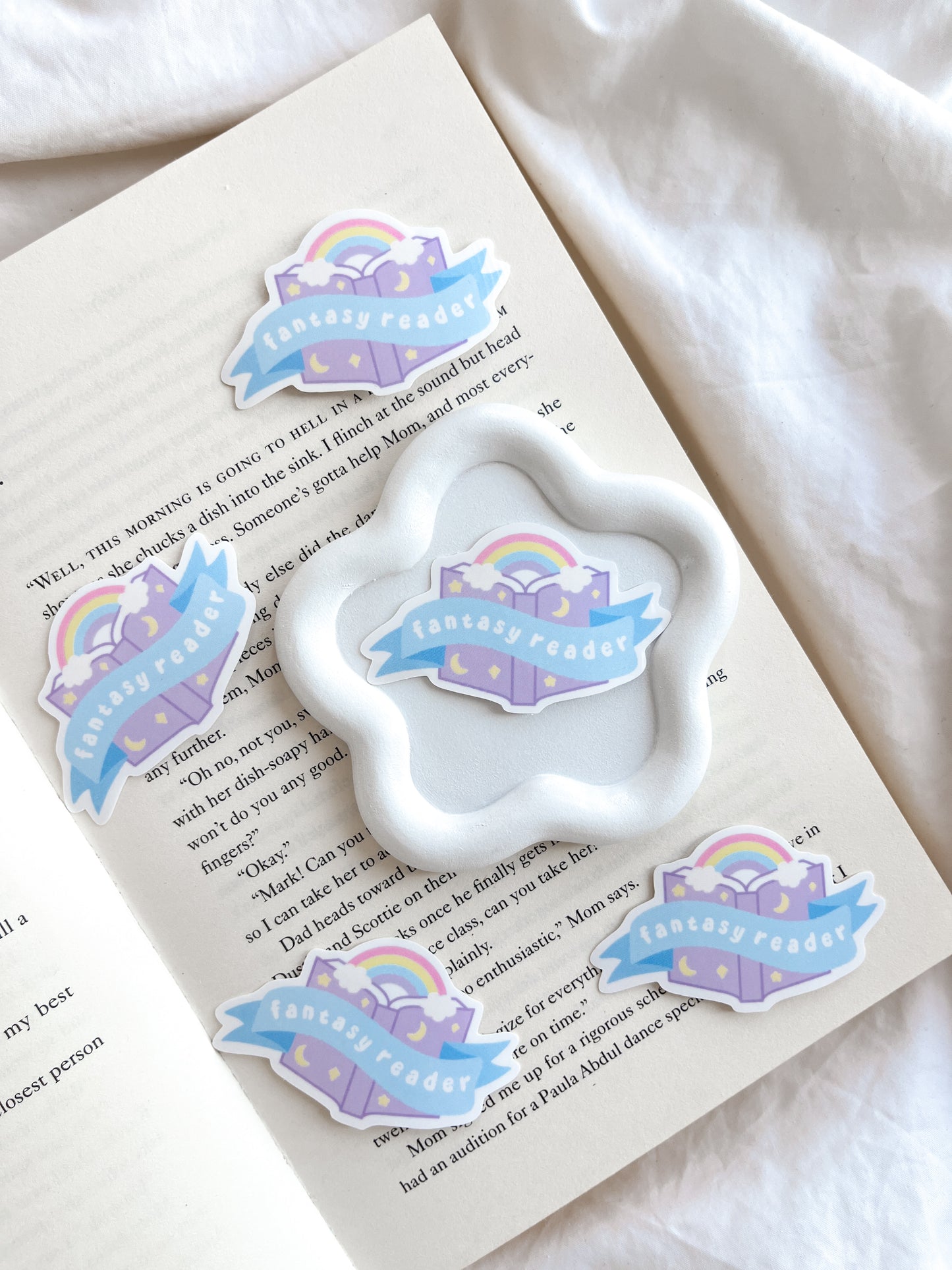 Fantasy Reader Book Sticker