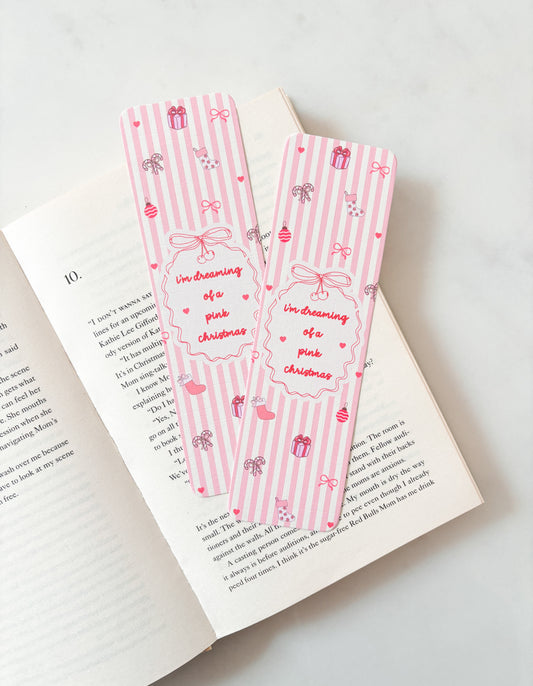Dreaming Of A Pink Christmas Bookmark