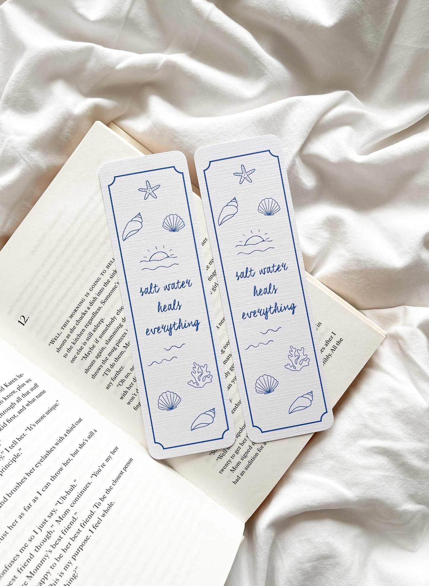 Salt Water Heals Everything Bookmark | Beach Lover Bookmark