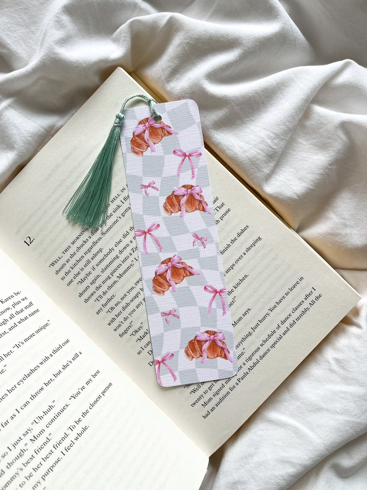 Coffee & Croissant Bookmark | Life Begins After Coffee Bookmark