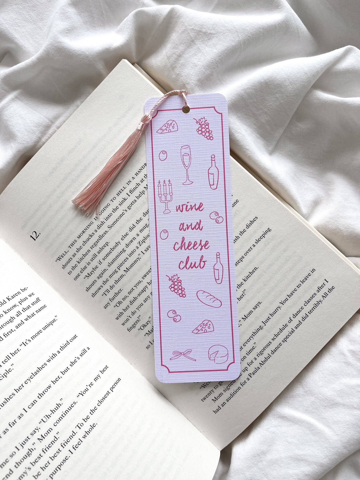 Coffee & Wine Bookmark | Fuelled By Coffee Bookmark | Cheese & Wine Club Bookmark