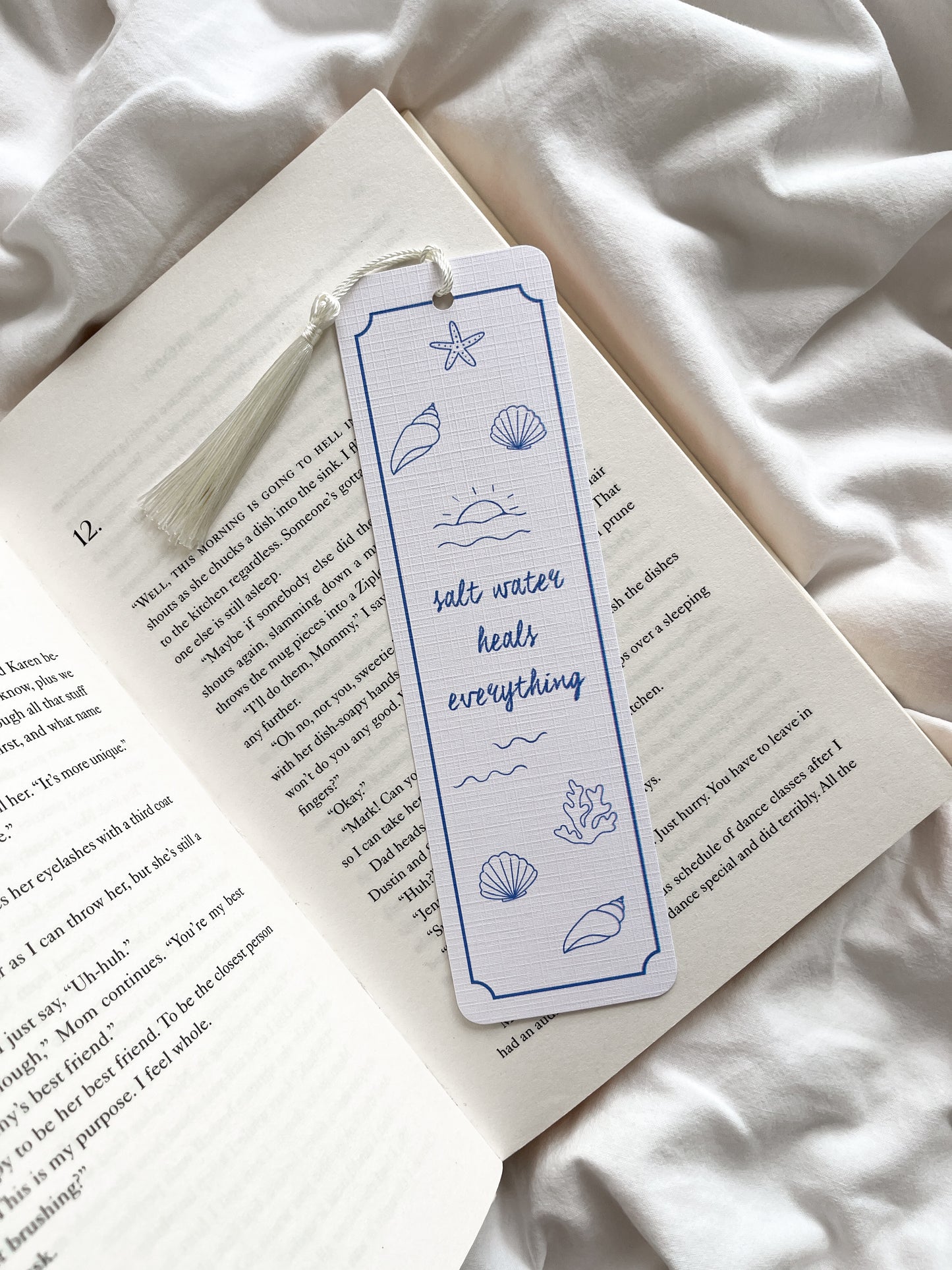 Salt Water Heals Everything Bookmark | Beach Lover Bookmark