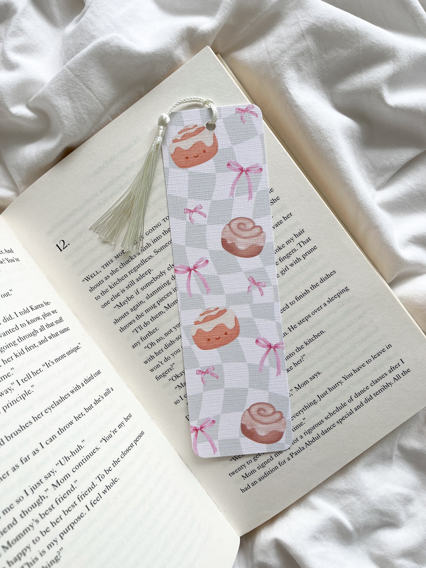 Sweet Cinnamon Coquette Bookmark | Cinnamon Roll Bookmark