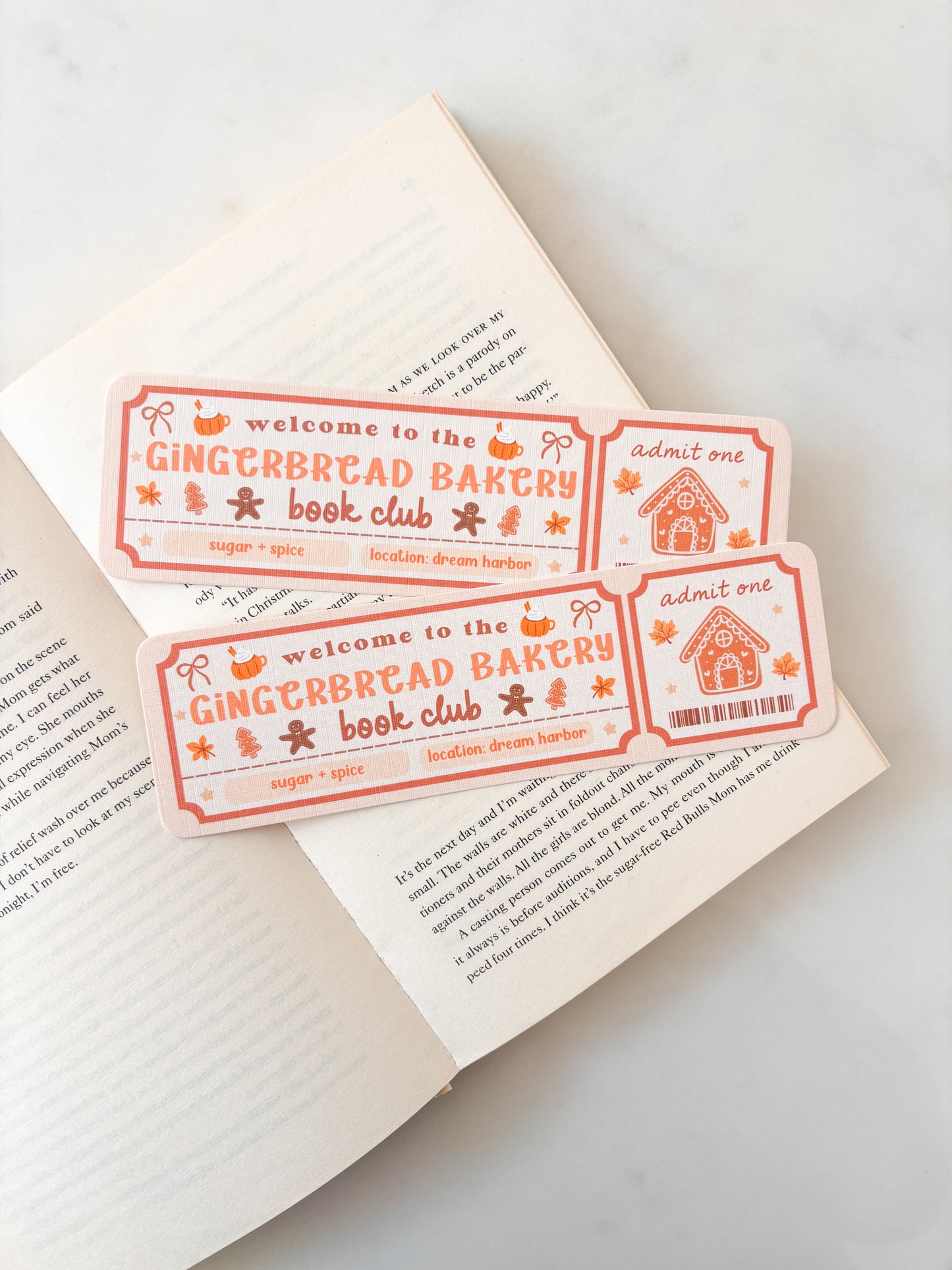 Gingerbread Bakery Book Club Bookmark