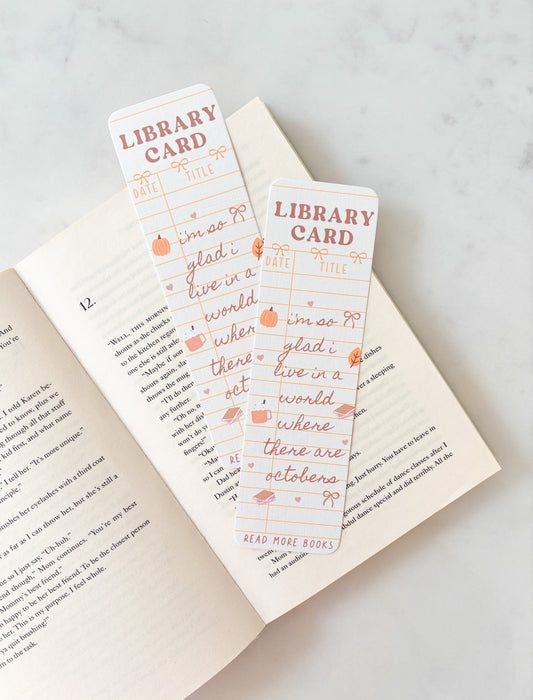 Anne of Green Gables Library Card Bookmark