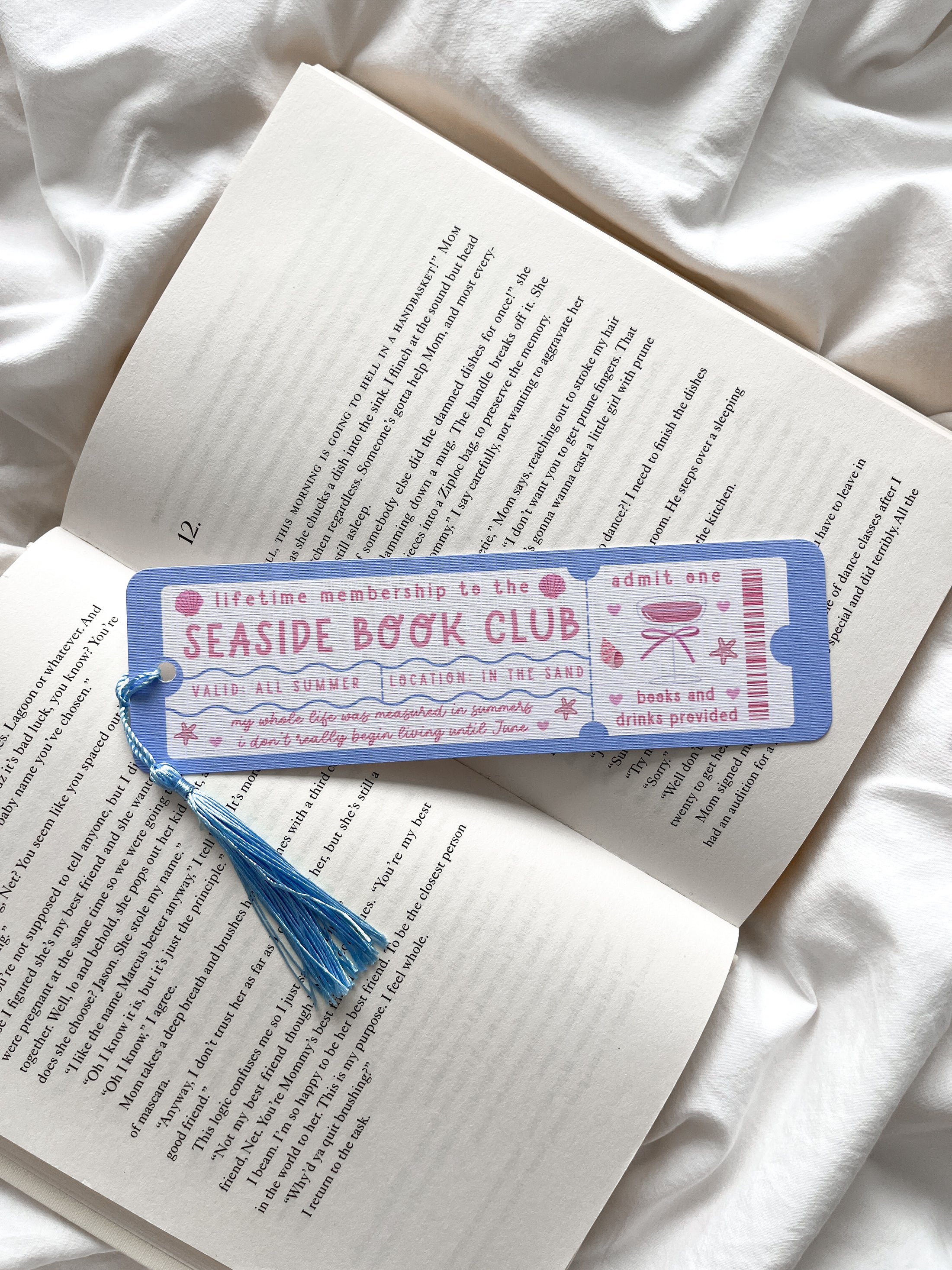 The Seaside Book Club Bookmark | Summer Bookmark – Fleurs On Sunday