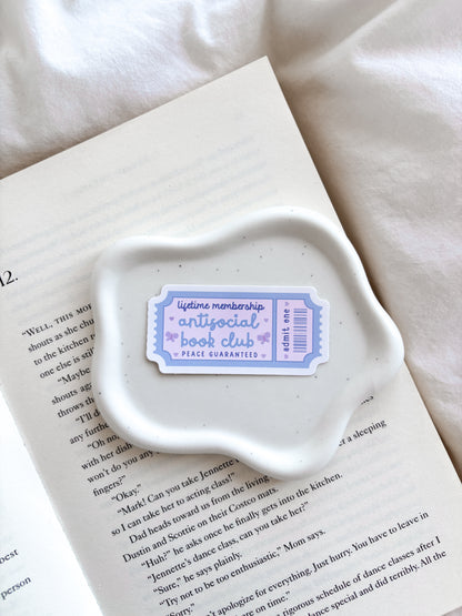 Anti-social Book Club Ticket Sticker