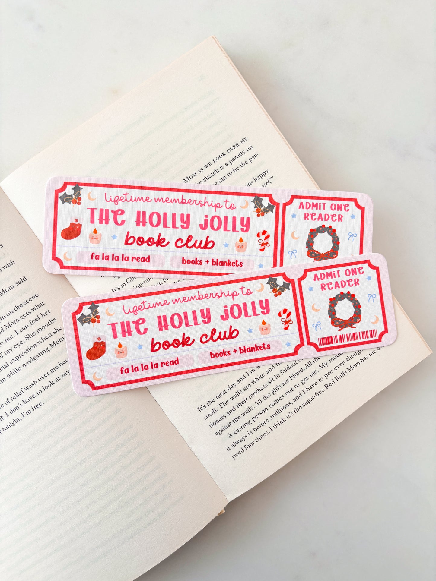 The Holly Jolly Book Club Bookmark