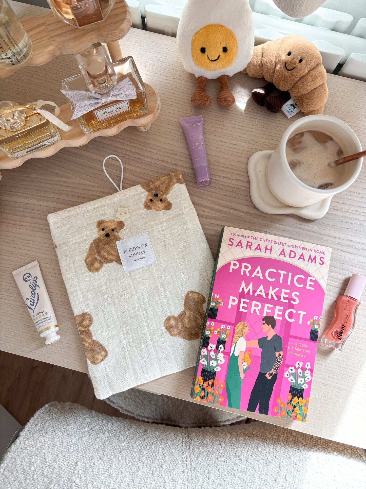Fluffy Teddy Bear Book Sleeve Pouch