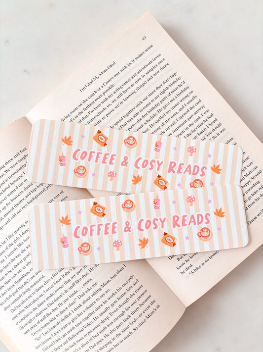 Coffee And Cosy Reads Bookmark | Autumn Bookmark