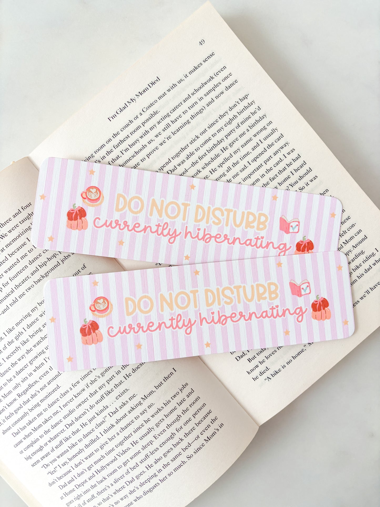 Do Not Disturb Currently Hibernating Autumn Bookmark