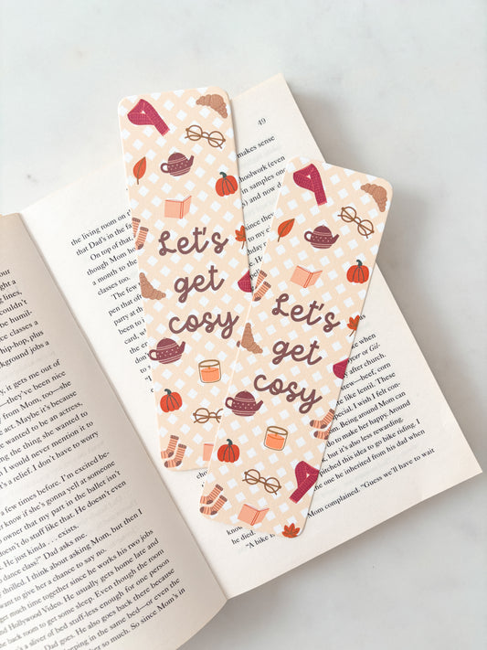 Let's Get Cosy Bookmark | Autumn Bookmark