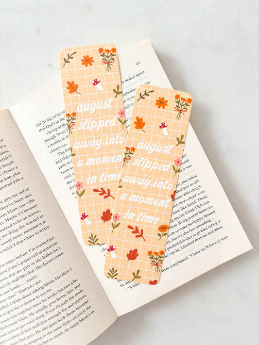 August Slipped Away Bookmark | Cosy Fall Bookmark