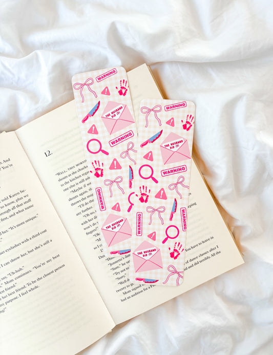 Gingham Murder Mystery Print Bookmark