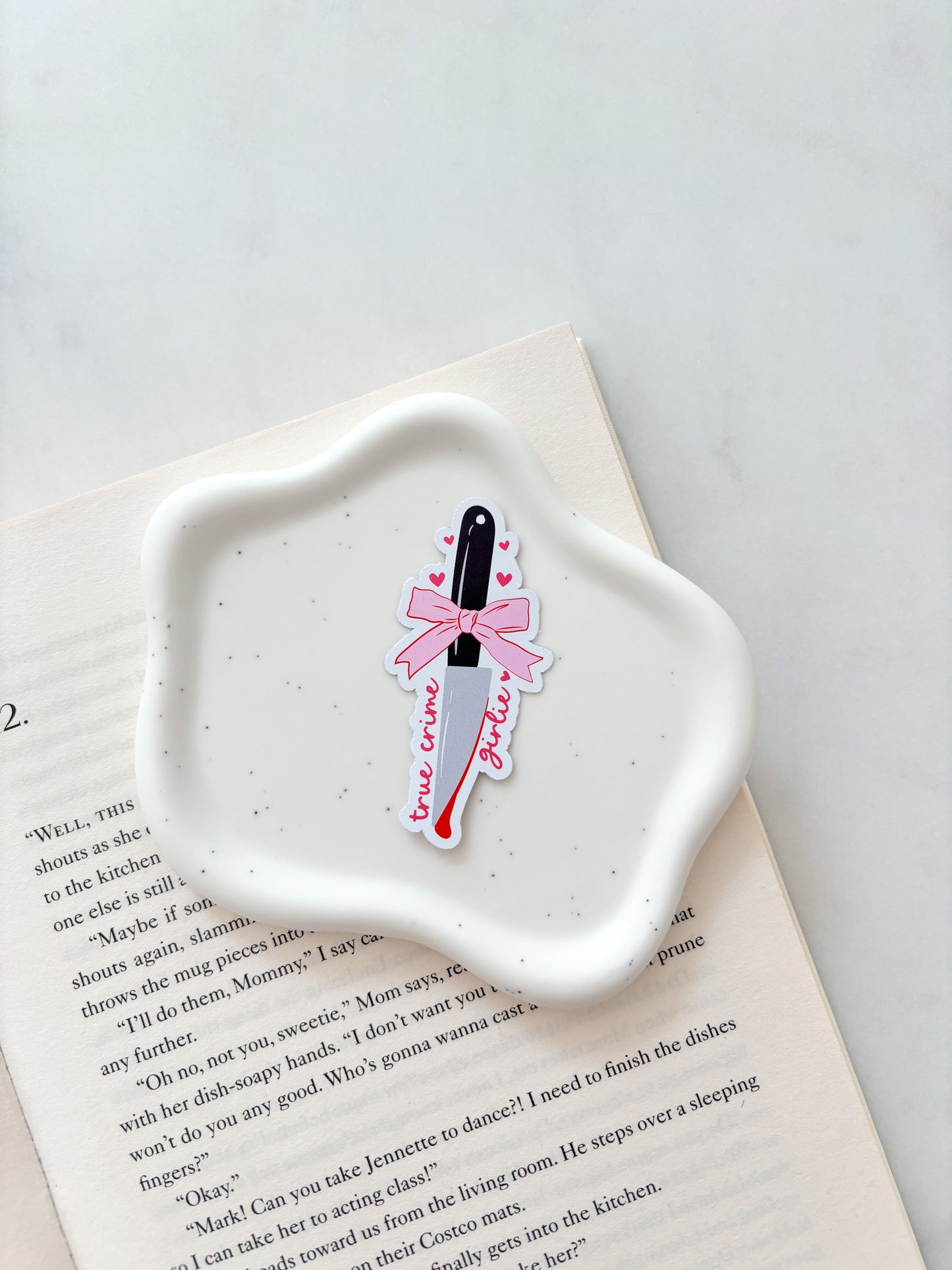 True Crime Girlie Knife Sticker