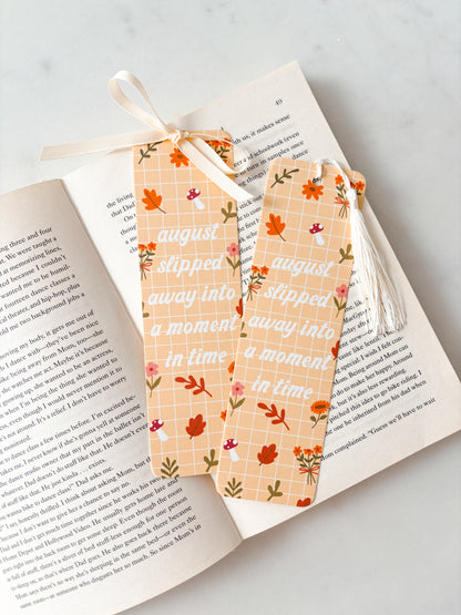 August Slipped Away Bookmark | Cosy Fall Bookmark