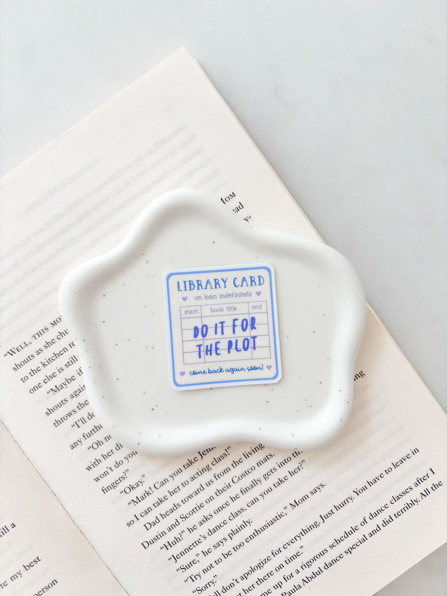 Do it For The Plot Library Card Sticker