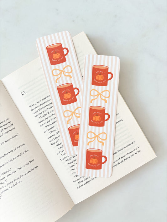 Pumpkin Spice Latte Mugs Bookmark