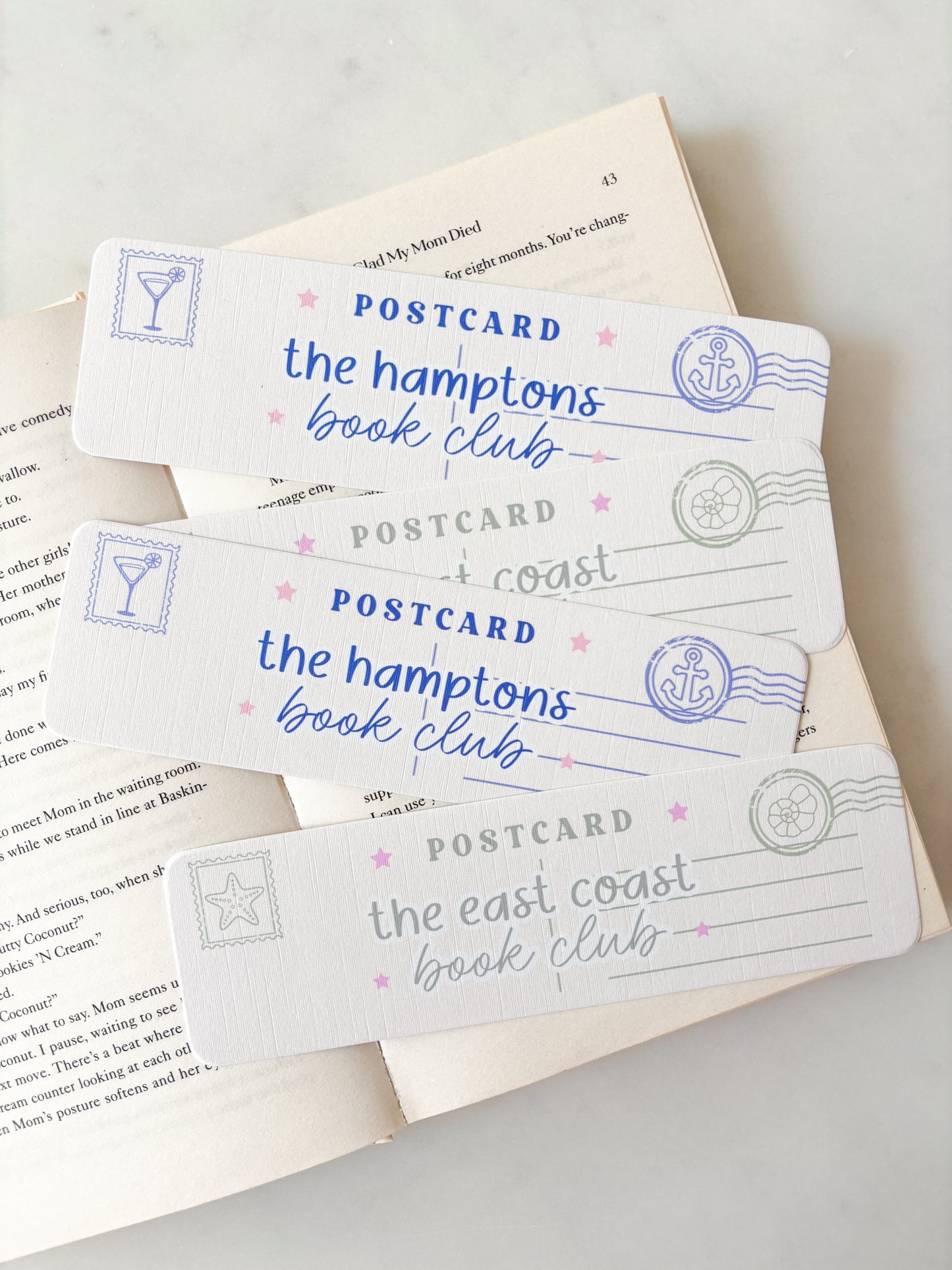 The Hamptons Book Club Postcard Bookmark