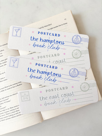 The Hamptons Book Club Postcard Bookmark