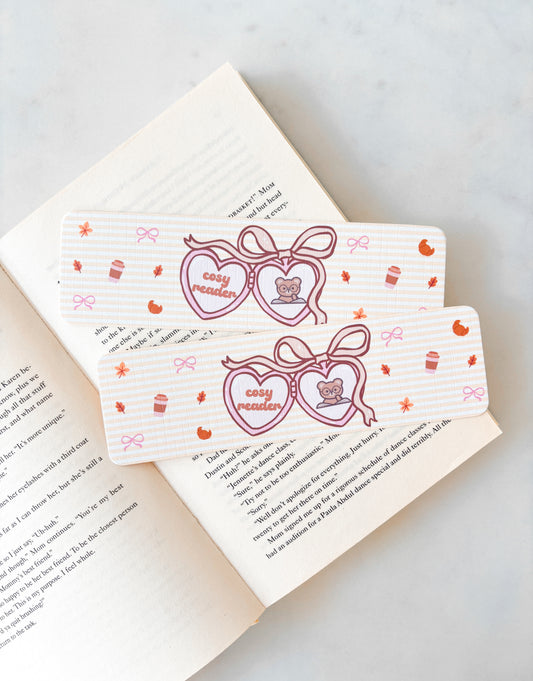 Cosy Reader Coquette Locket Bookmark