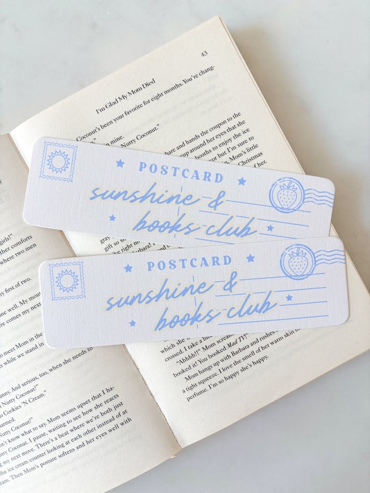 Sunshine & Books Club Postcard Bookmark