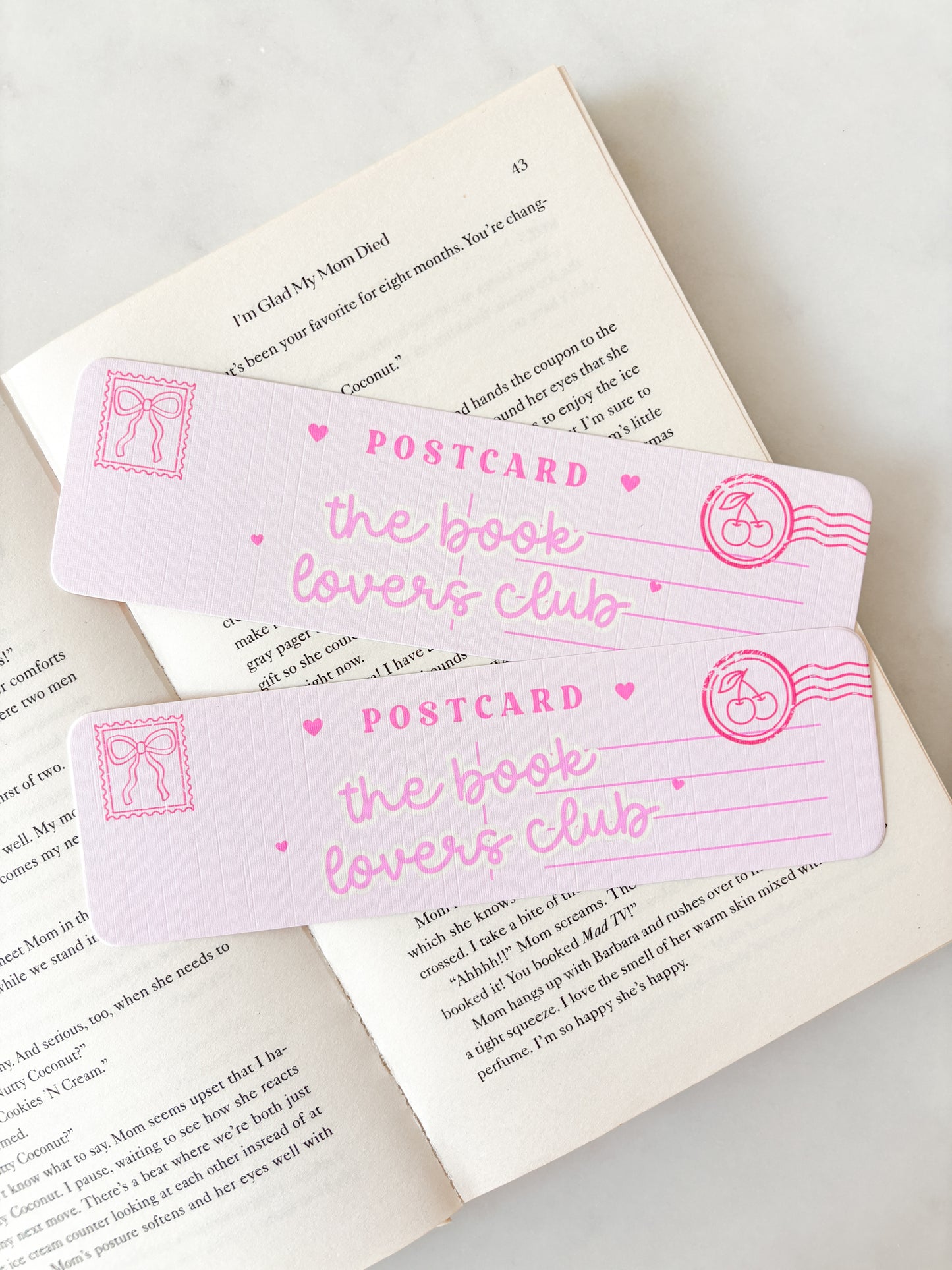 Book Lovers Club Postcard Bookmark