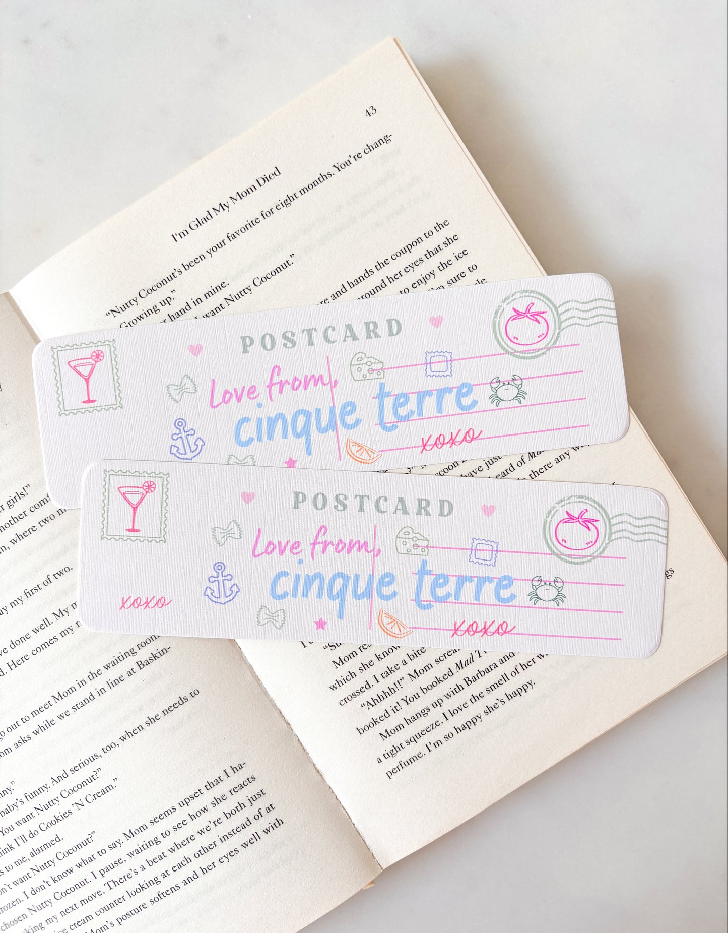 Cinque Terre Postcard Bookmark | Italy Postcard