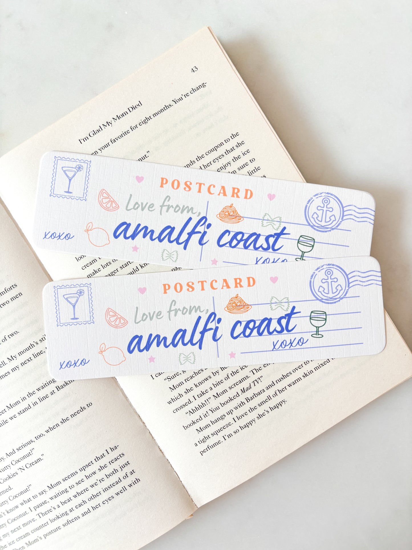 Amalfi Coast Postcard Bookmark | Italy Postcard