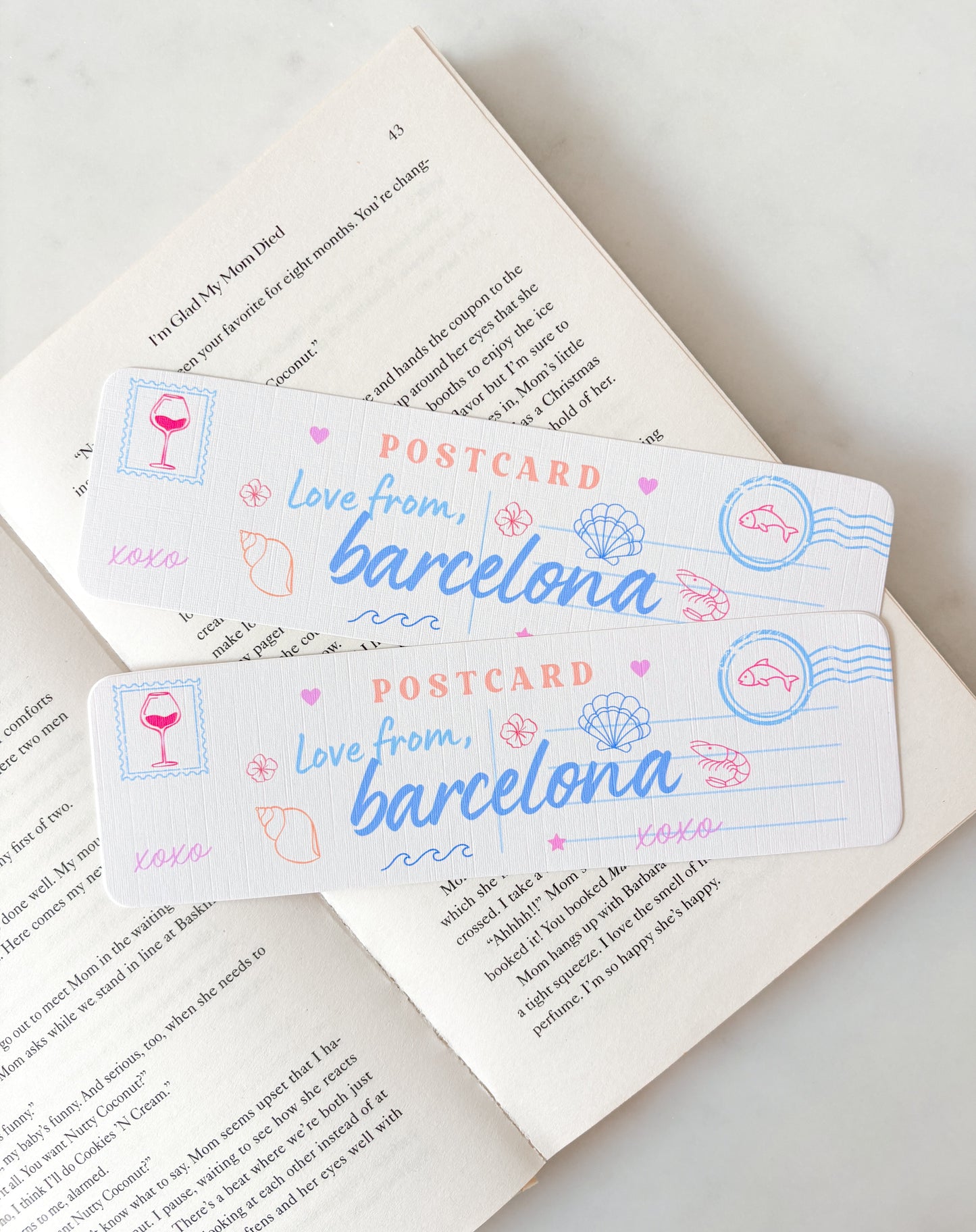 Barcelona Postcard Bookmark | Spain Postcard
