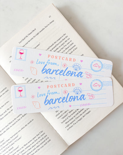 Barcelona Postcard Bookmark | Spain Postcard