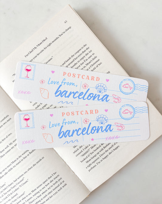 Barcelona Postcard Bookmark | Spain Postcard