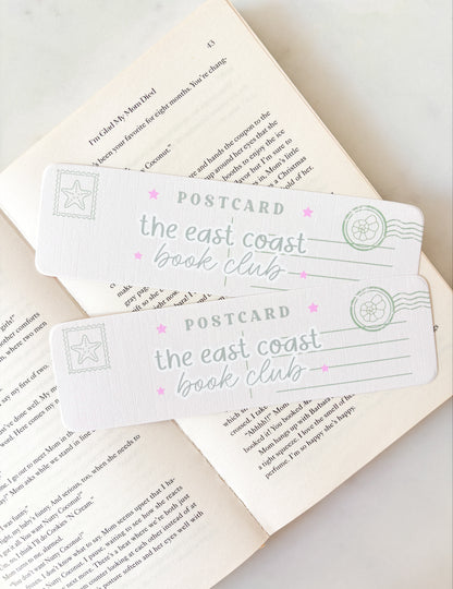 The East Coast Book Club Postcard Bookmark