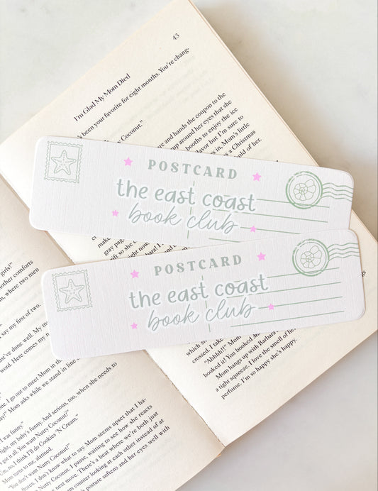 The East Coast Book Club Postcard Bookmark