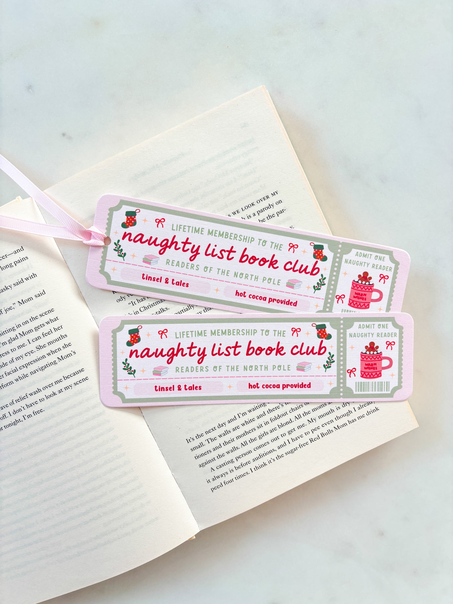 Naughty List Book Club Bookmark