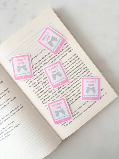 Pink Kindle Personalised Name Sticker