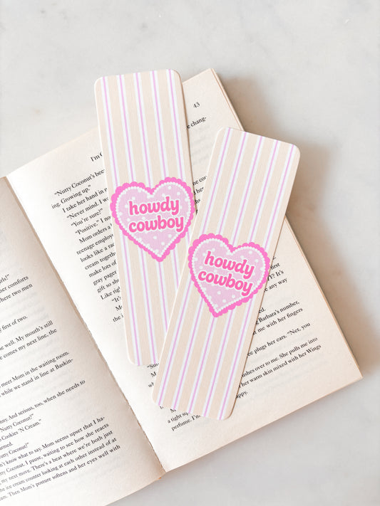 Howdy Cowboy Bookmark | Butter Yellow Bookmark