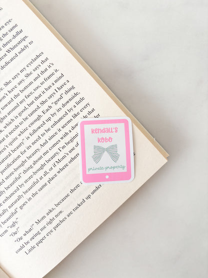 Pink Kindle Personalised Name Sticker