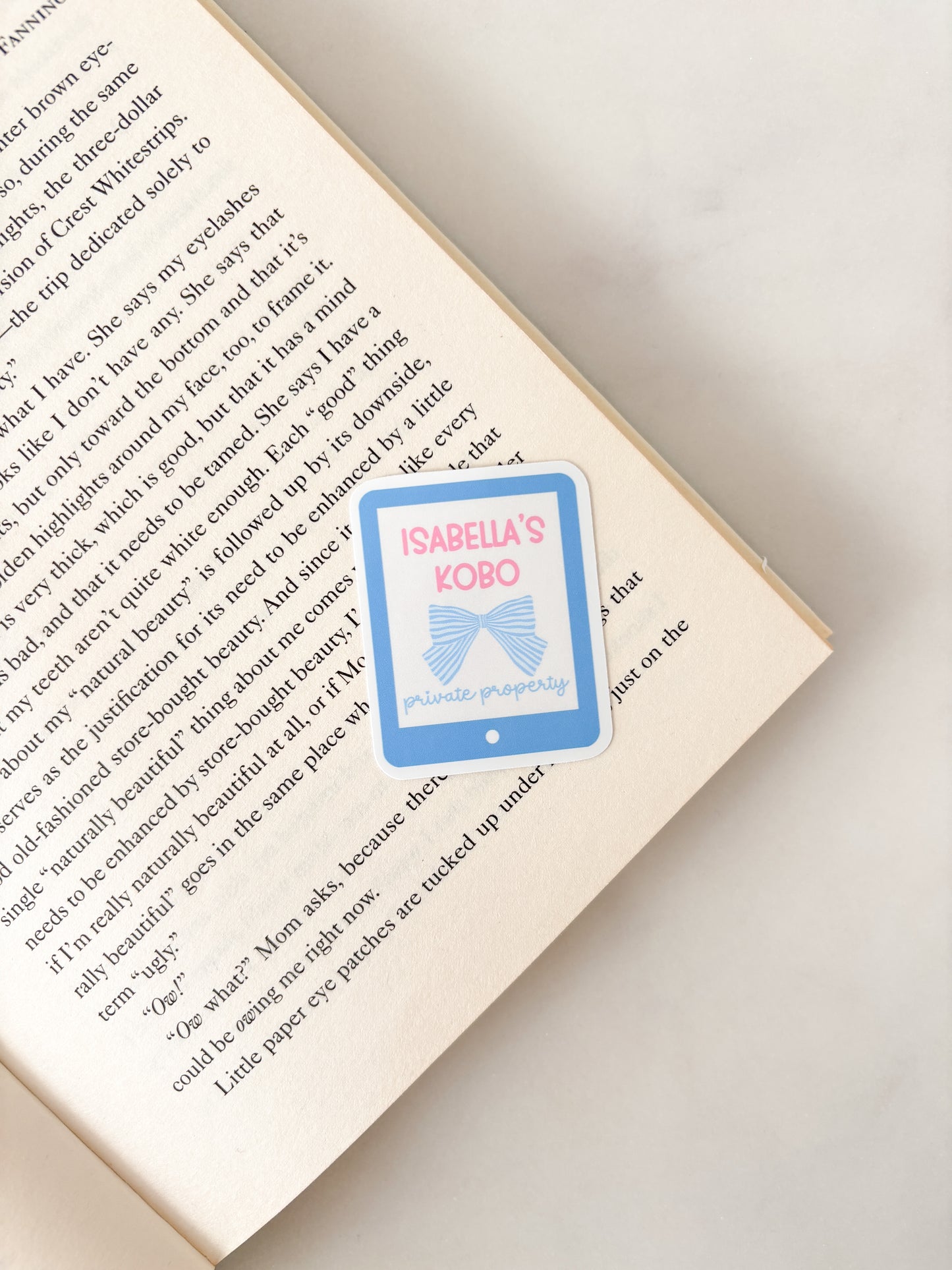 Blue Kindle Personalised Name Sticker
