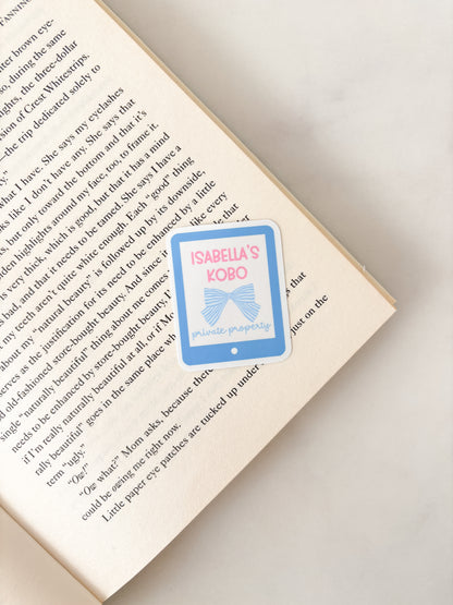 Blue Kindle Personalised Name Sticker
