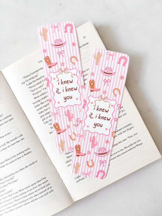 I Knew It I Knew You Bookmark | Cowboy Bookmark