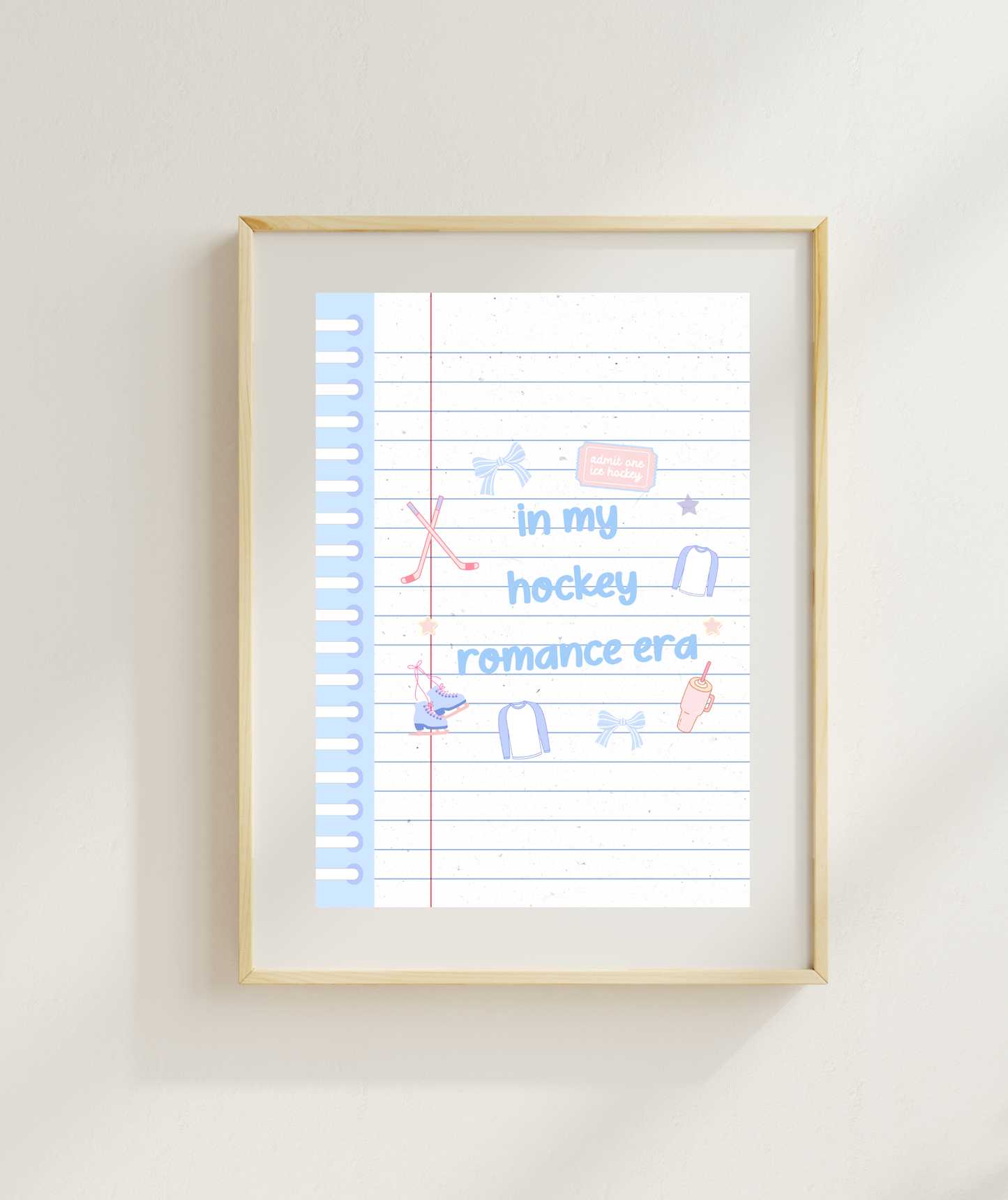 In My Hockey Romance Art Print | Sports Romance Poster