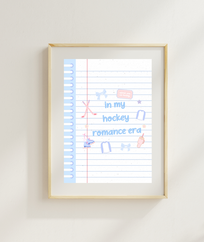 In My Hockey Romance Art Print | Sports Romance Poster