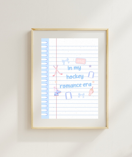 In My Hockey Romance Art Print | Sports Romance Poster